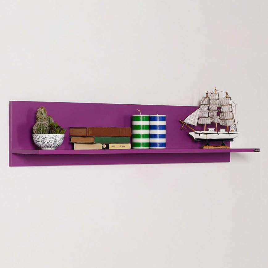 Wandregal 25x120 cm lila
