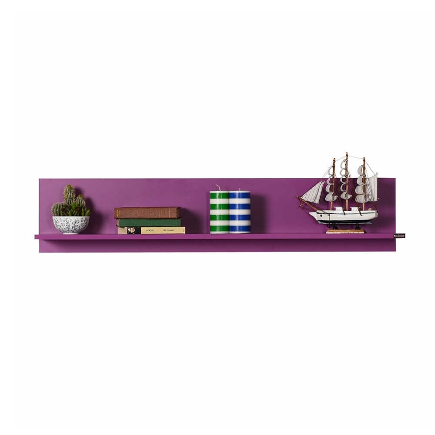 Wandregal 25x120 cm lila