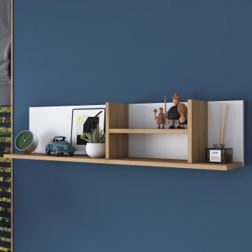 Wandregal RANI 120x25 cm Beige/Weiß