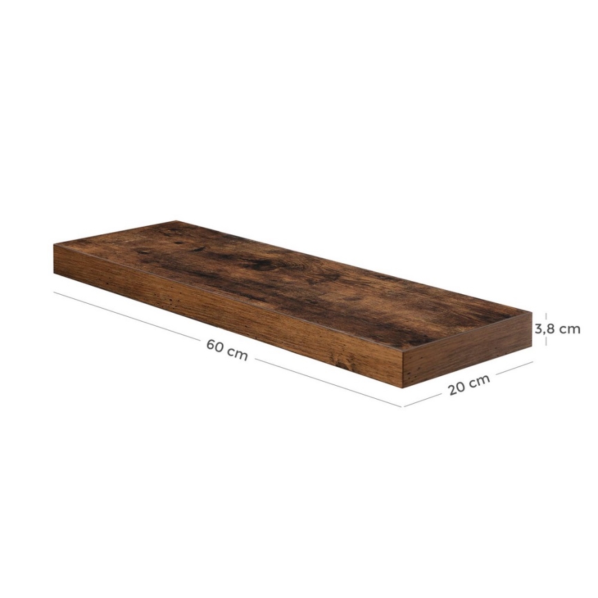 Wandregal SHELFY, braun