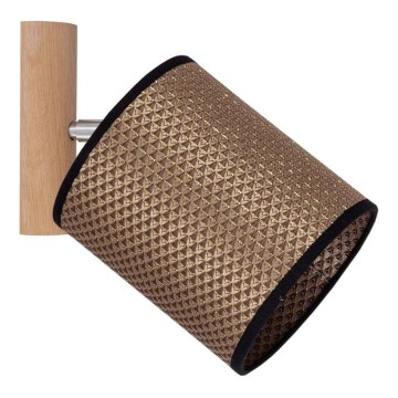 Wandspot BENITA 1x E27/25W/230V Braun/Eiche