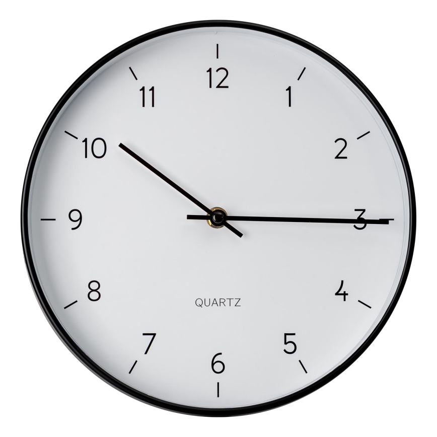 Wanduhr Ø 25 cm 1xAA schwarz/weiß