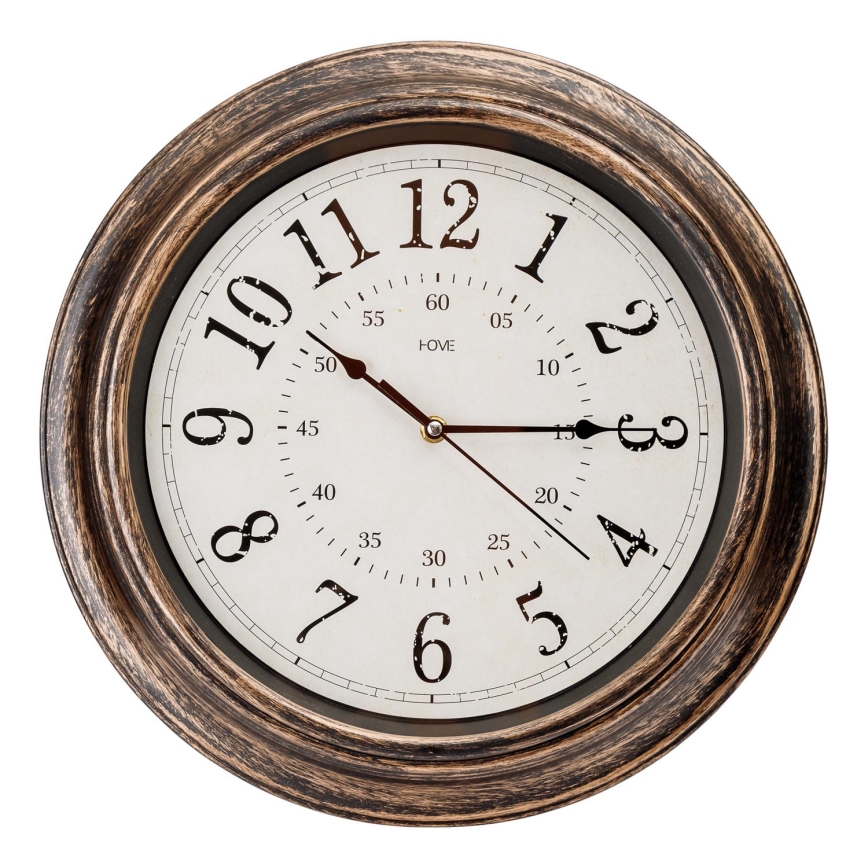 Wanduhr Ø 40 cm 1xAA Bronze/Weiß