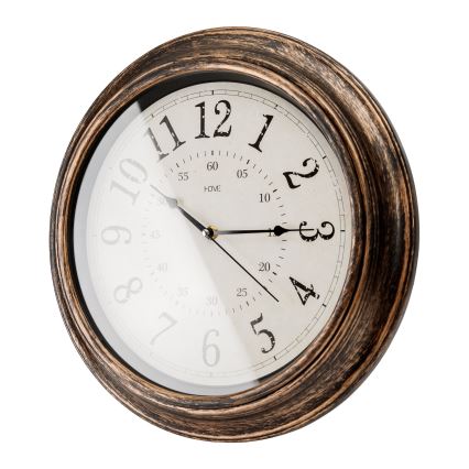 Wanduhr Ø 40 cm 1xAA Bronze/Weiß