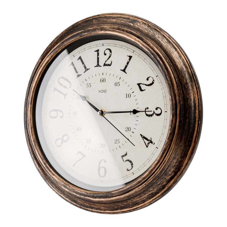 Wanduhr Ø 40 cm 1xAA Bronze/Weiß