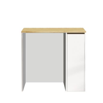 Waschmaschinenschrank mit Stauraum 88,3x93,5 cm weiß/Walnuss