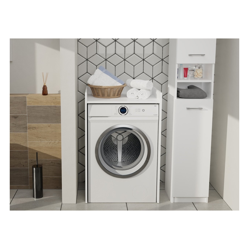 Waschmaschinenschrank POLA 98x64 cm weiß
