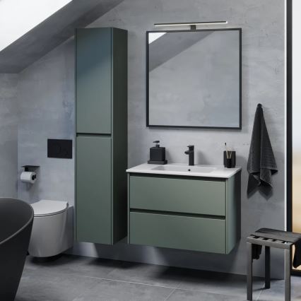 Waschtisch-Unterschrank LYKE mit Waschbecken, 80 cm, grün