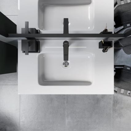 Waschtisch-Unterschrank LYKE mit Waschbecken, 80 cm, grün