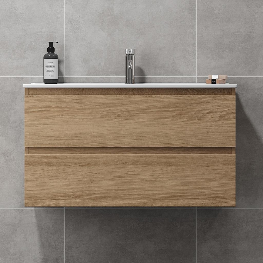 Waschtischunterschrank HENRY 91 cm, Eiche