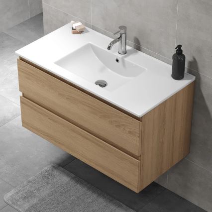 Waschtischunterschrank HENRY 91 cm, Eiche