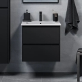 Waschtischunterschrank LYKE mit Waschbecken, 60 cm, schwarz