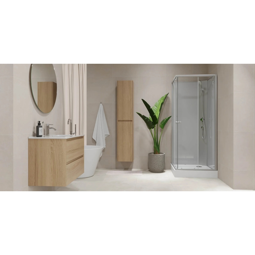 Waschtischunterschrank LYKE mit Waschtisch, 80 cm, Eiche