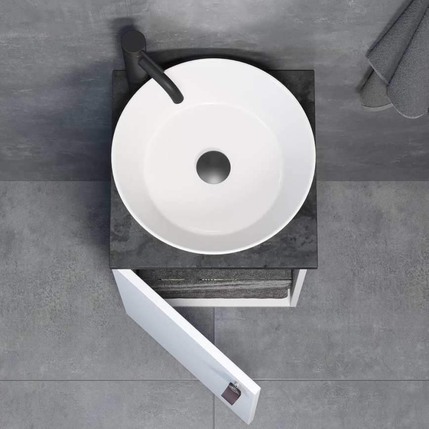 Waschtischunterschrank mit integriertem Waschbecken TAARNHOLM, weiß