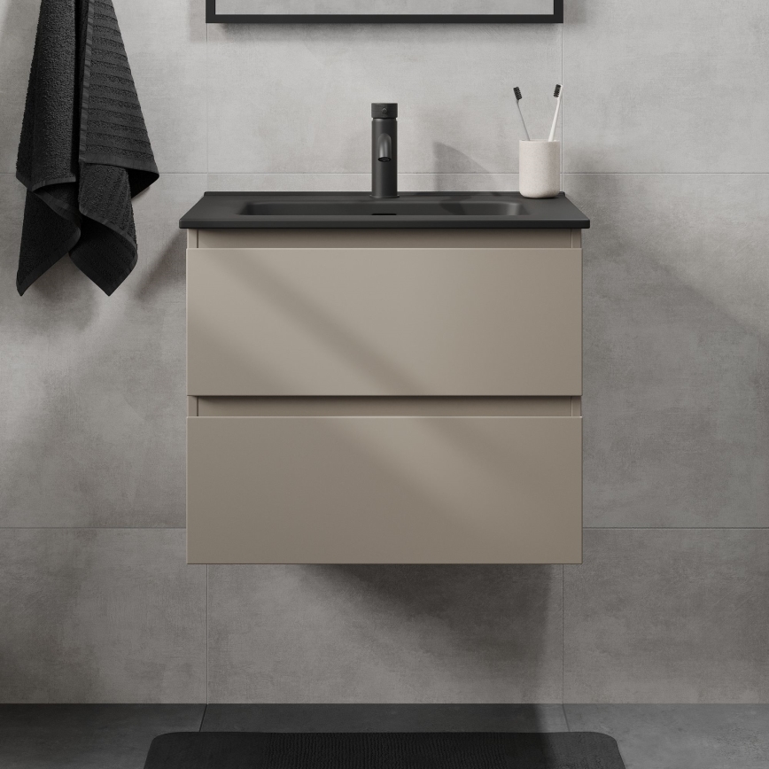 Waschtischunterschrank mit Waschbecken KENWOOD 61 cm Marakesh/Schwarz