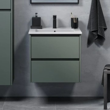 Waschtischunterschrank mit Waschbecken LYKE 60 cm, grün