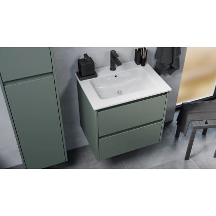 Waschtischunterschrank mit Waschbecken LYKE 60 cm, grün