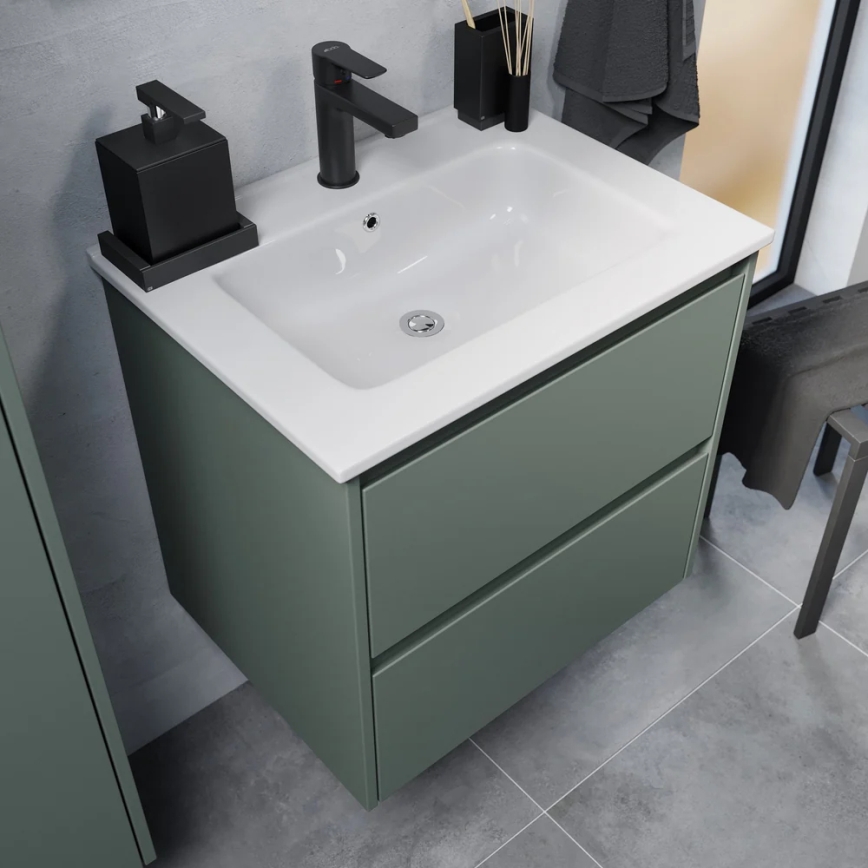 Waschtischunterschrank mit Waschbecken LYKE 60 cm, grün