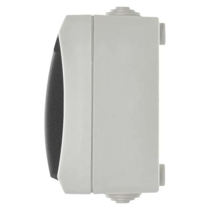 Wechselschalter Nr. 6 mit Steckdose 250V/16A IP44 grau