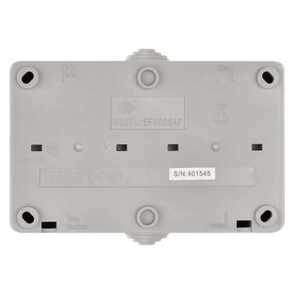 Wechselschalter Nr. 6 mit Steckdose 250V/16A IP44 grau