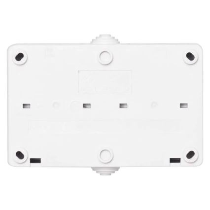 Wechselschalter Nr. 6 mit Steckdose 250V/16A IP44 Weiß