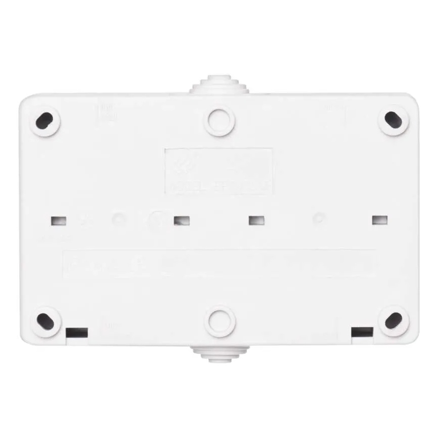 Wechselschalter Nr. 6 mit Steckdose 250V/16A IP44 Weiß