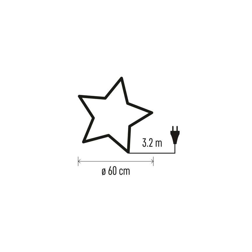 Weihnachtsdekoration 1xE14/25W/230V d. 60 cm golden