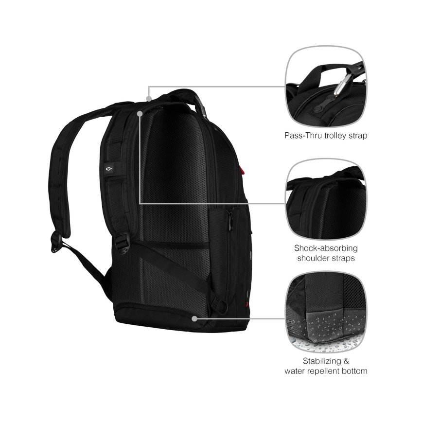 Wenger - Laptop-Rucksack 20 l 15 mit Tablet-Fach 10 Gigabyte schwarz