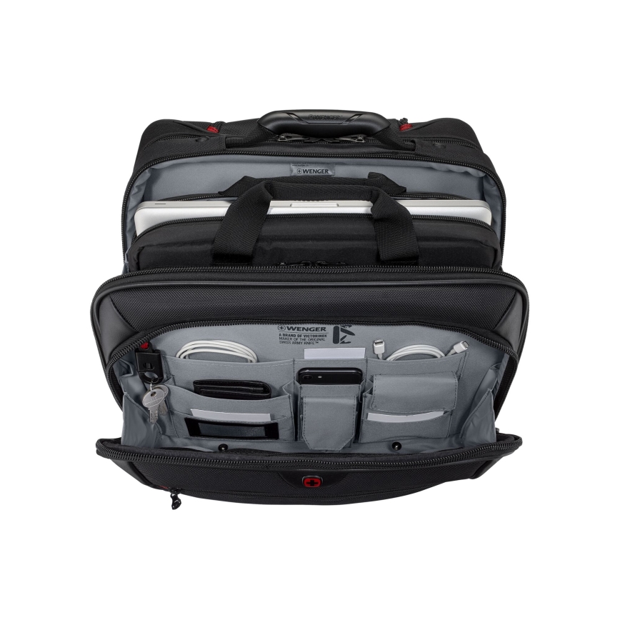 Wenger - Reisekoffer auf Rollen 23 l 17" + Laptop-Tasche 15,4" Potomac schwarz