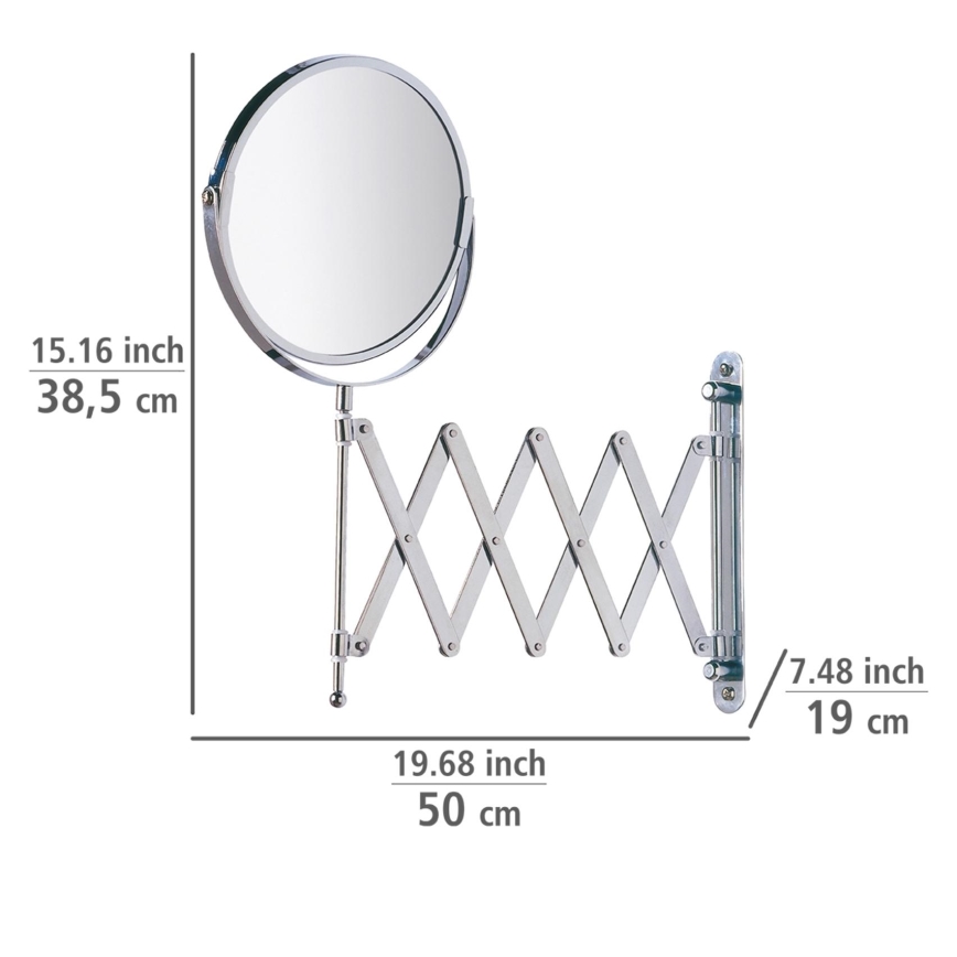 WENKO 15165100 - Kosmetikspiegel EXCLUSIVE 19x38,5 cm glänzender Chrom
