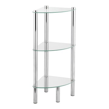 WENKO 15850100 - Ablage YAGO 30 x 74 cm, Edelstahl/silber/klar