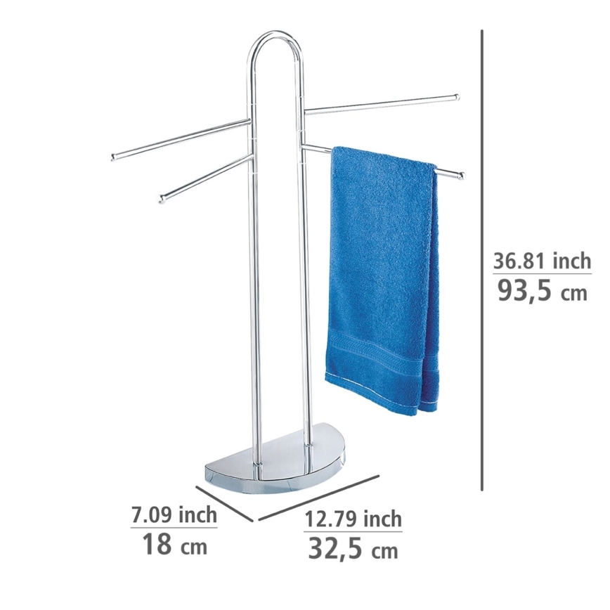 WENKO 16610100 - Handtuchständer COSENZA 33x93,5 cm glänzender Chrom