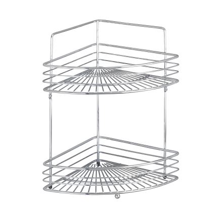 WENKO 16821100 - Eckregal MILANO 31,5x37 cm glänzender Chrom