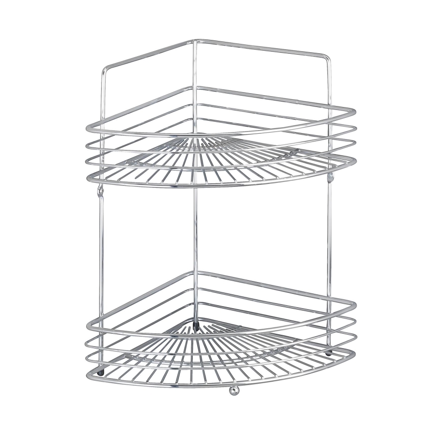 WENKO 16821100 - Eckregal MILANO 31,5x37 cm glänzender Chrom