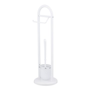 WENKO 17092100 - Toilettenbürste SIENA 19x63 cm weiß/satin
