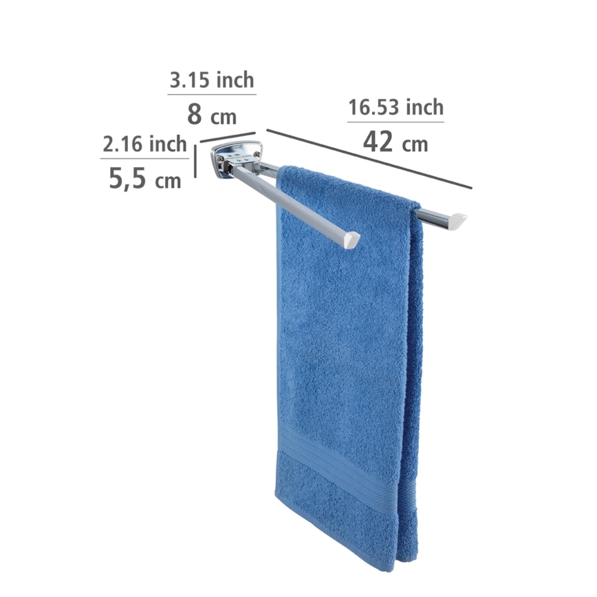 WENKO 17875100 - Handtuchhalter BASIC 42x8 cm Edelstahl/silber