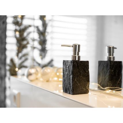 WENKO 17921100 - Seifenspender SLATE ROCK 250 ml Anthrazit