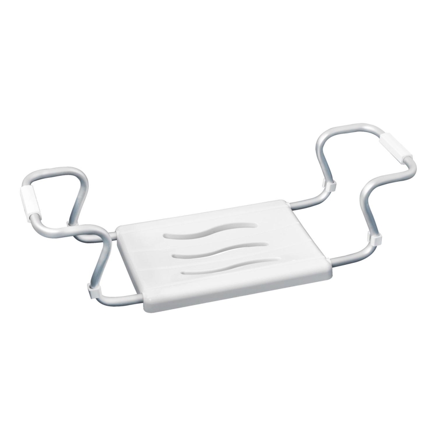 WENKO 17930100-Badewannensitz SECURA 26x18 cm weiß/silber