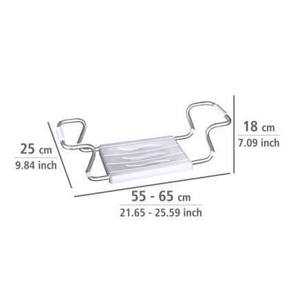 WENKO 17930100-Badewannensitz SECURA 26x18 cm weiß/silber