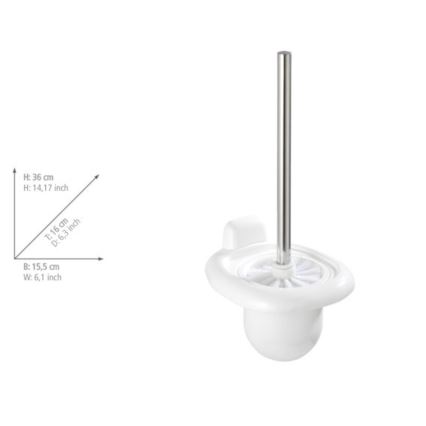 WENKO 17947100 - WC-Bürste PURE 15,5x36 cm weiß