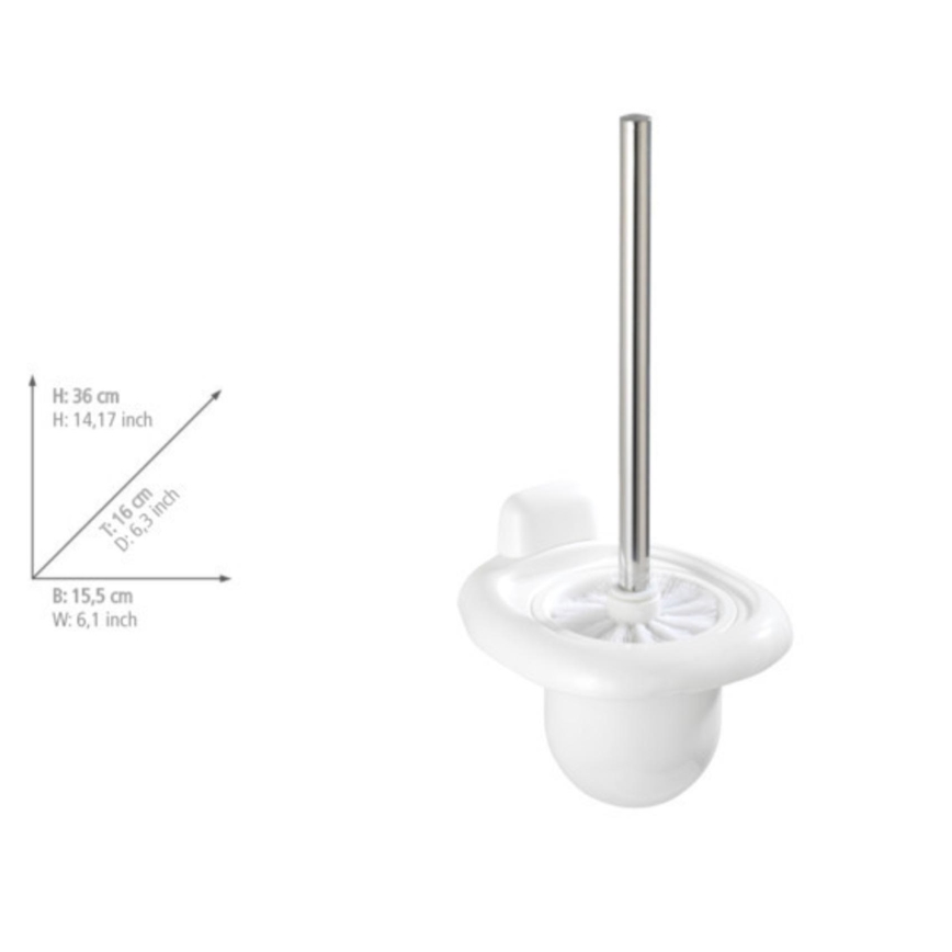 WENKO 17947100 - WC-Bürste PURE 15,5x36 cm weiß