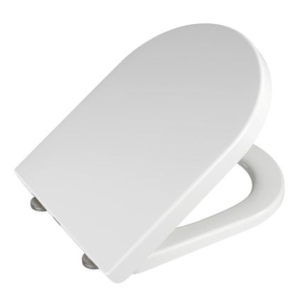 WENKO 18396100-WC-Sitz PALMA 46,5x35,7 cm weiß/silber