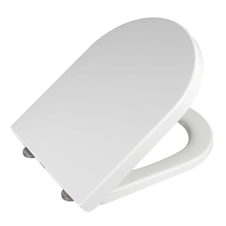 WENKO 18396100-WC-Sitz PALMA 46,5x35,7 cm weiß/silber