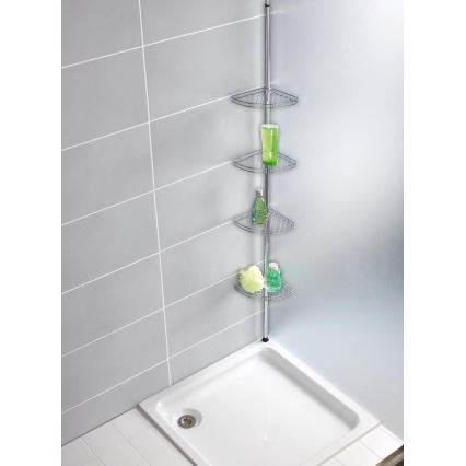 WENKO 18596100-Eckelement PREA 28x200 cm Edelstahl/Glanzchrom