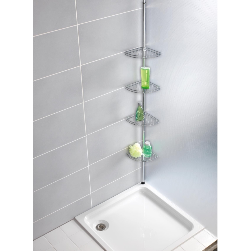 WENKO 18596100-Eckelement PREA 28x200 cm Edelstahl/Glanzchrom