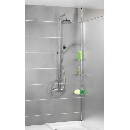 WENKO 18596100-Eckelement PREA 28x200 cm Edelstahl/Glanzchrom