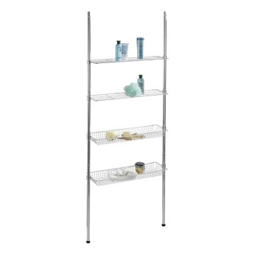 WENKO 18597100-Regal 71x285 cm glänzender Chrom