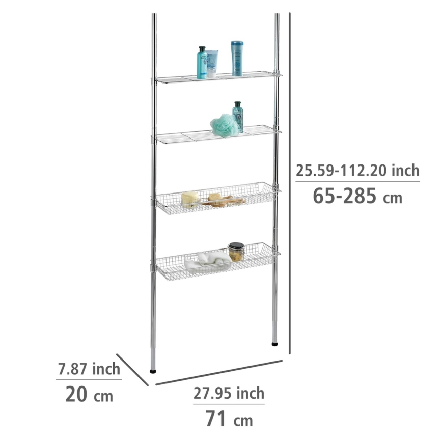 WENKO 18597100-Regal 71x285 cm glänzender Chrom