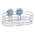 WENKO 18775100 - TURBO-LOC Rundablage, Stahl, 23,5 x 13,5 cm, Glanzchrom