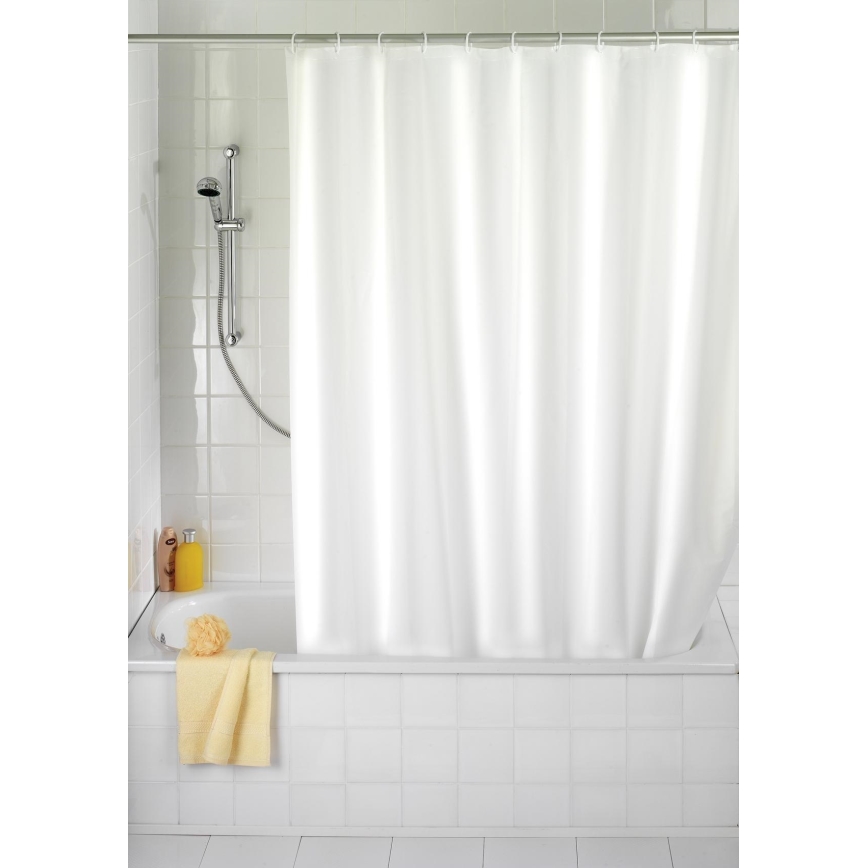 WENKO 19104100 - Duschvorhang 180 x 200 cm weiß